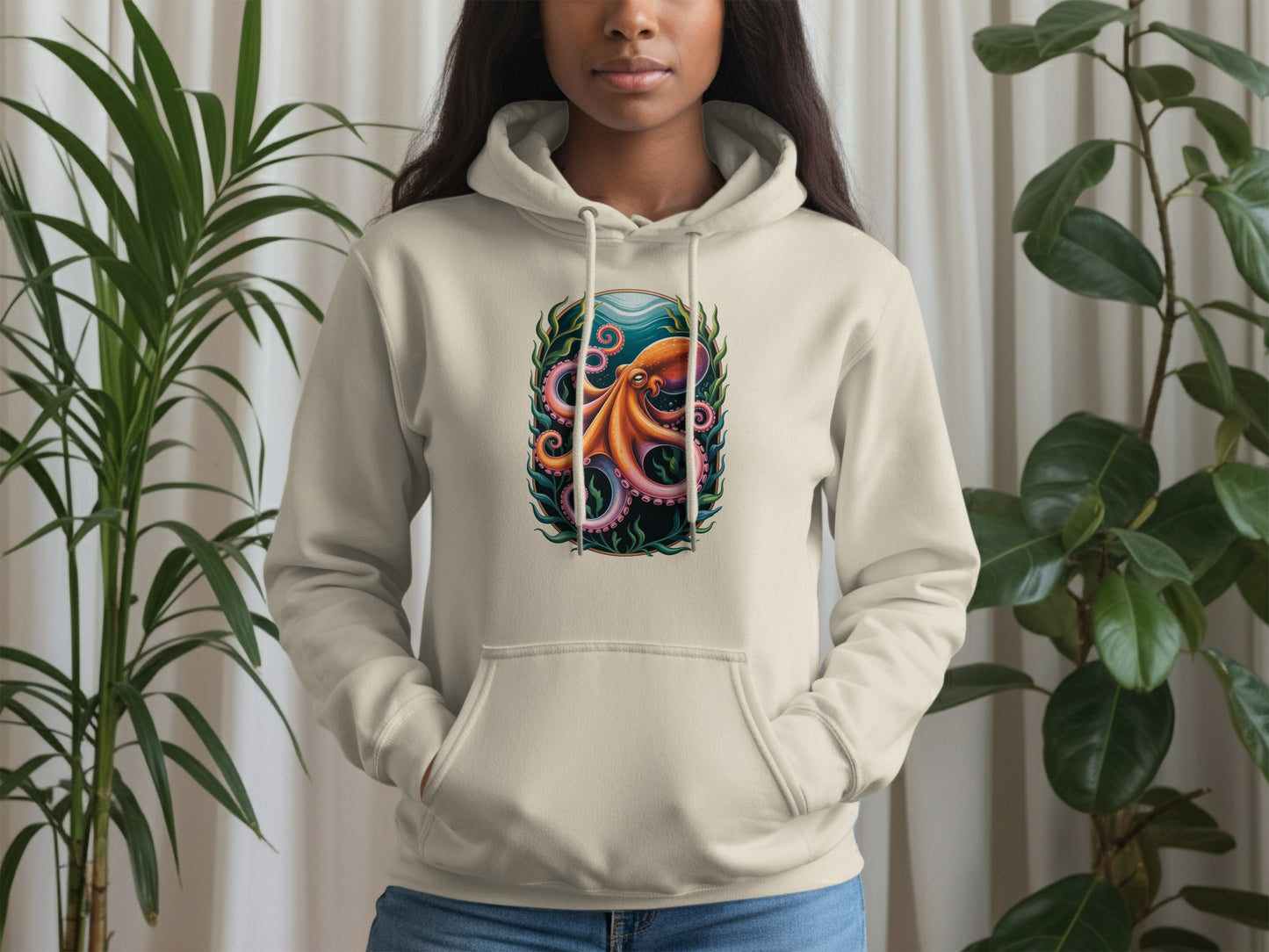 Octopus Illustrated Unisex Hooded Sweatshirt product