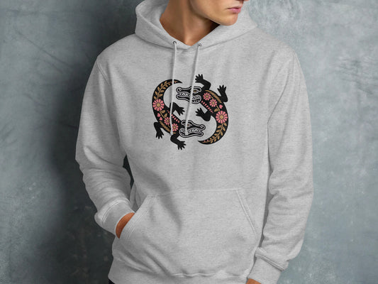 Stylish Artistic Gecko and Flowers Sweatshirt product