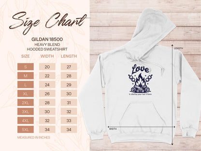 Love Camping Fire Design Hooded Sweatshirt product